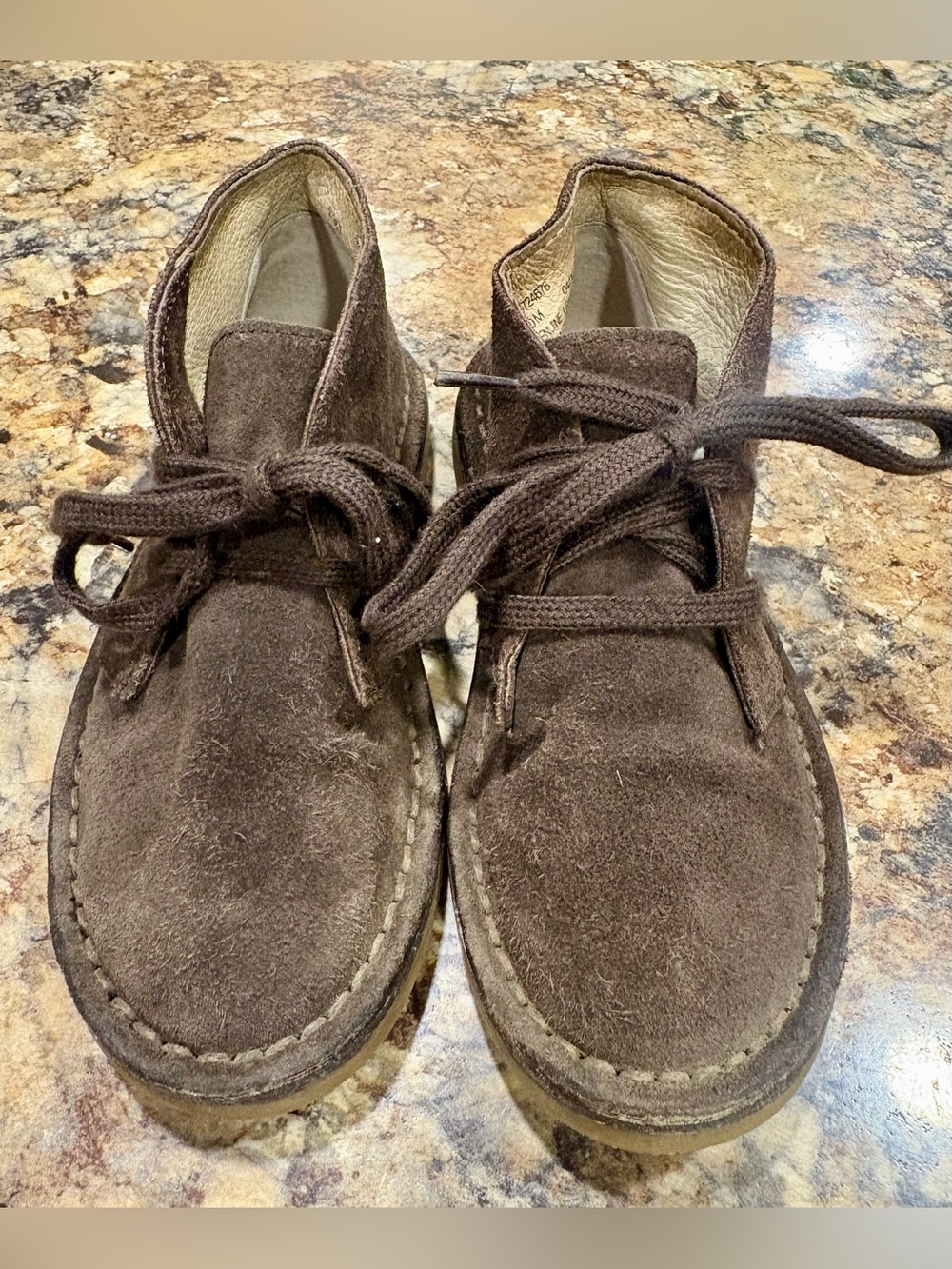 Nordstrom Kids Brown Suede Lace-Up Boots
